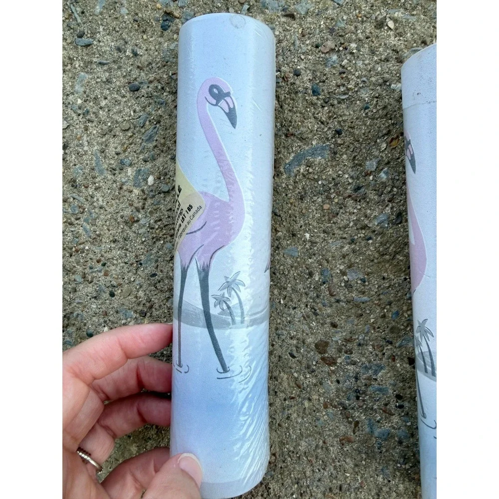VTG International Wallcovering Flamingo Wallpaper Border 2 Roll RS 8641 Tropical